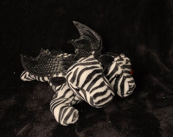 Custom Ziggy the Zebra Beanie Baby with Wings, Two Heads