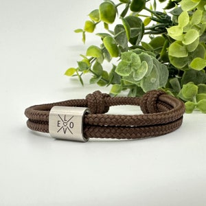 Bracelet rope sail, bracelet with personalized engraving, Handmade sail rope bracelet with engraving,  Women and men bracelet, engraved