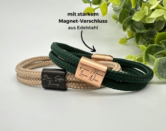 Gravur Armband mit Familien Namen, Elternarmband für Mama und Papa, Geschenk Vatertag und Muttertag, Namensarmband, Kindernamen Gravur