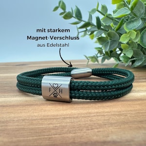 Sailing rope bracelet with engraving, sailing rope bracelet, partner bracelet, bracelet initials, gift for friend, personal Christmas gift