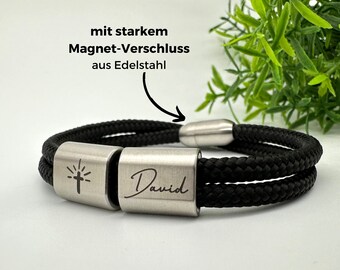 Firmung Konfirmation personalisiertes Bracciale, Nome und Fisch graviert, Bracciale con nome graviert, Geschenk zur Erstkommunion, Kreuz Symbol