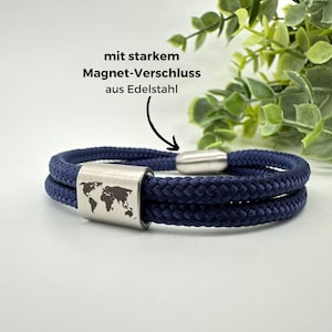 Weltreise Armband aus Segeltau, Auslandsjahr, Au-Pair, Auslandsreise, Work and Travel Freundschaftsarmband, Männerarmband, Frauenarmband