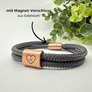 Personalisiertes Armband mit Magnetverschluss Gravur individuell personalisiert Geschenkidee Muttertag Vatertag Geschenk Armband Familie