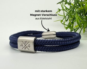 Personalisierte Gravur Armband, Magnetverschluss, Vatertagsgeschenk, Muttertag, Vatertag, Geschenk Männer Herren,