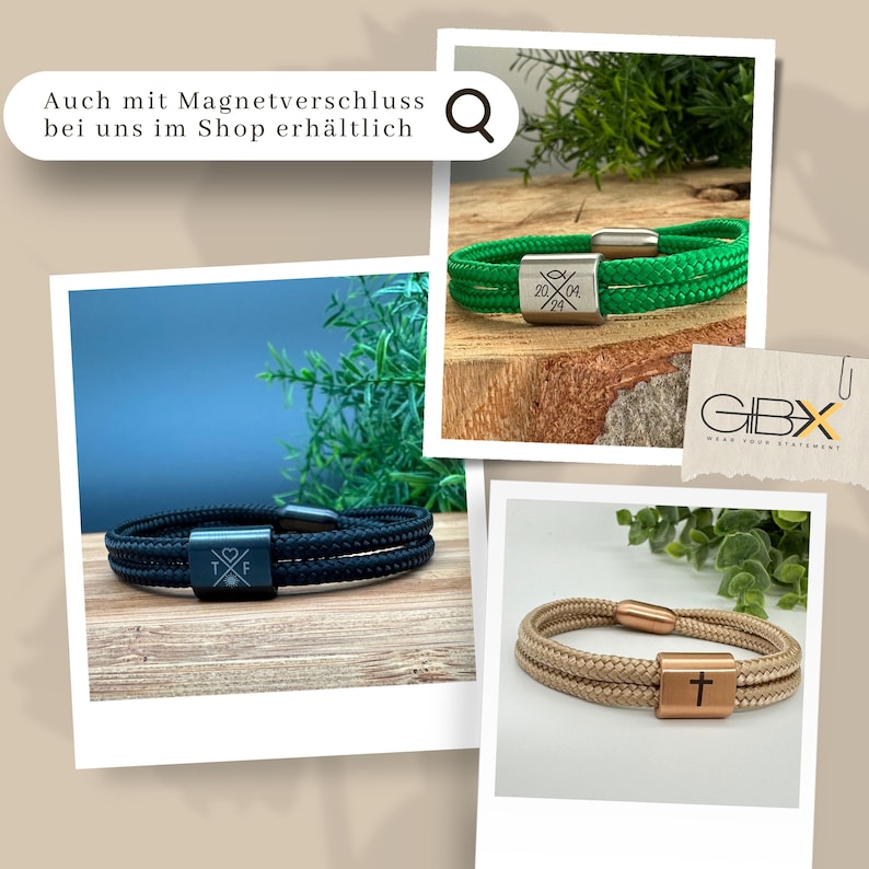 Elegantes Surferstyle Freundschaftsarmband, Geschenk für Partner Familie oder Freunde Freundin, Schiebeknoten Schmuck, Paarschmuck Gravur image 10