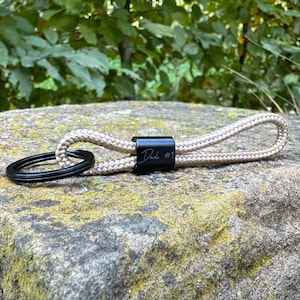 Sailing rope keychain, personalized keychain with engraving, paracord keychain, car keychain, father's gift