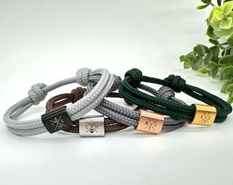 Herrenarmband mit Gravur, personalisiertes Partnerarmband, Armband mit Gravur, Vatertag, Armband mit Wunschgravur, individuelles Geschenk