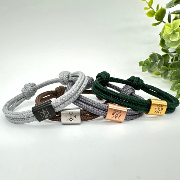 Herrenarmband mit Gravur, personalisiertes Partnerarmband, Armband mit Gravur, Vatertag, Armband mit Wunschgravur, individuelles Geschenk