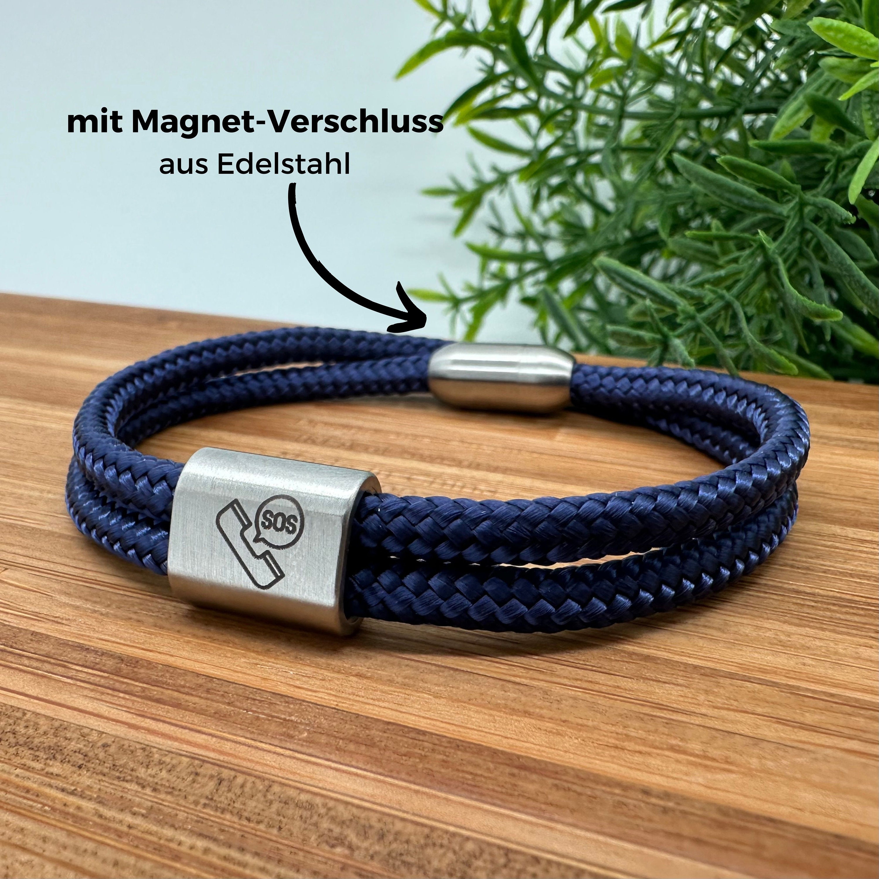 JENDEAR SHINE Bracciale Da Uomo In Corda Nautica, Bracciale In Filo Di Paracord Intrecciato A Mano, Bracciale Da Surf Esterno Regolabile Impermeabile - Foto 9