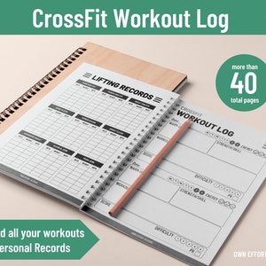 Crossfit WOD Planner Daily Printable Fitness Workout Notebook Personal Wods Journal Emom Amrap for Time Lift Records in 4 Colours PDF A4 A5 Etsy