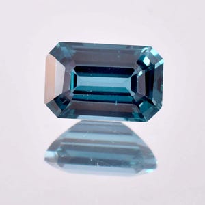 AAA+ Flawless 14 x 10 mm Natural Indicolite Blue Green Tourmaline Radiant Cut Tourmaline Gemstone GIT Certified Use Jewelry Making