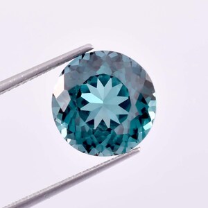 AAA+ Flawless 12 x 12 mm Natural Indicolite Blue Green Tourmaline Round Cut Tourmaline Gemstone GIT Certified Use Jewelry Making