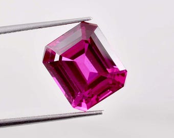 Nieskazitelny, 15 x 10 mm, naturalny, fioletowy szafir w szlifie promiennym, luzem, kamień szlachetny, certyfikat GIT AAA+, wysokiej jakości, luzem szafirowy kamień szlachetny