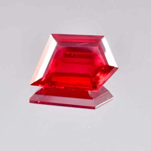 Flawless 16 x 12 MM Natural Mozambique Blood Red Fancy Cut GIT Certified High Quality Ruby Ring & Jewelry Making GIT Certified Gemstone