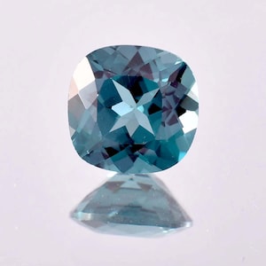 AAA+ Flawless 13 x 13 mm Natural Indicolite Blue Green Tourmaline Cushion Cut Tourmaline Gemstone GIT Certified Use Jewelry Making