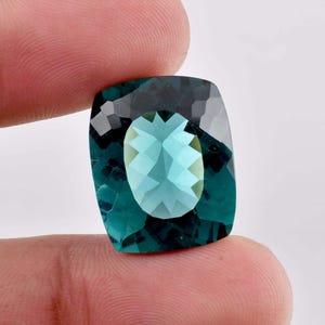 Bague de fabrication certifiée GIT, pierre précieuse naturelle verdâtre-bleuâtre de grandidiérite, 15 x 10 mm, pendentif grandidiérite de haute qualité