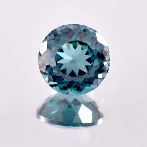 AAA+ Flawless 14 x 14 mm Natural Indicolite Blue Green Tourmaline Round Cut Tourmaline Gemstone GIT Certified Use Jewelry Making