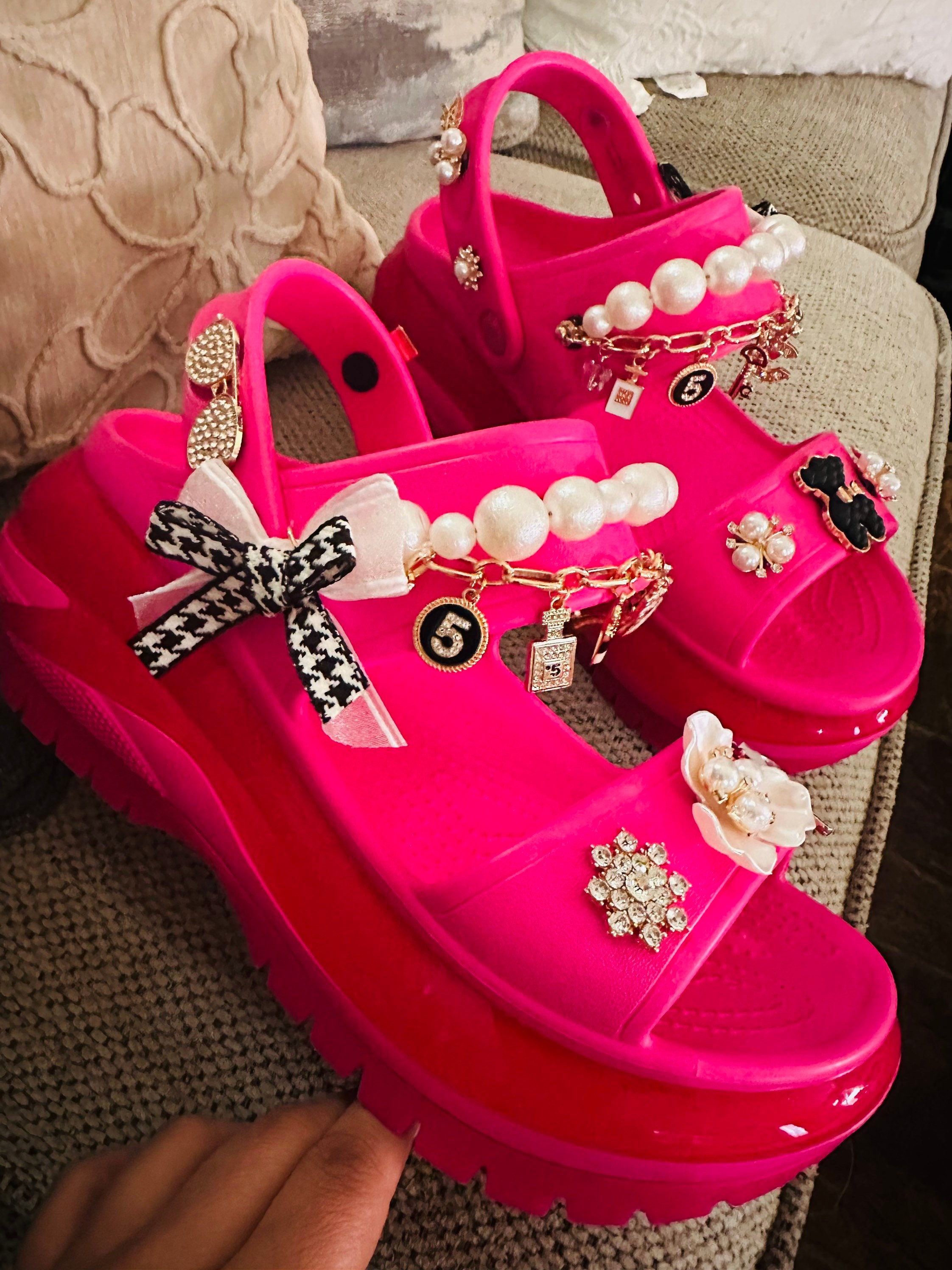 CROCS, Shoes, Platform Crocs Wluxury Charms