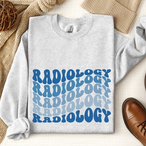 Groovy Blue Radiology Sweatshirt for RAD Technician, Radiology Crewneck Sweater, RAD Tech Sweatshirt, Unisex Radiology Crewneck Sweatshirt
