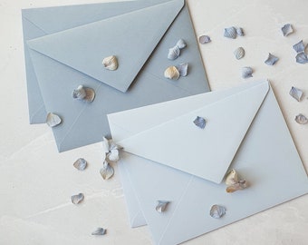 C6 SIZE Blue wedding envelope Dusty blue invitation envelope Wedding accessories Elegant letter envelope