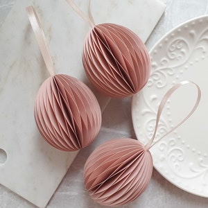 Uovo di carta pasquale fatto a mano, decorazione fard pasquale, decorazioni primaverili, ornamenti rustici, palline ecologiche, crea il tuo set pasquale