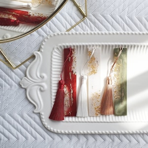 Bookmark with tassel Bookworm gift Personalized eco bookmarks Wedding Party favours Christmas gift