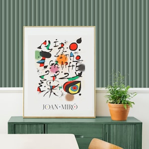 Joan Miro Abstract Exhibition typography | Digital Printable Poster