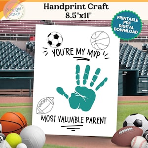Empreinte de la main basket-ball sport artisanat art, football football MVP plus grand souvenir de fan, activité de garderie pour tout-petits football bricolage cadeau empreinte de main HND