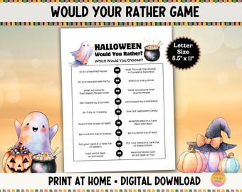Halloween Would You Rather Game: Spooky Party Activity (Printable PDF)