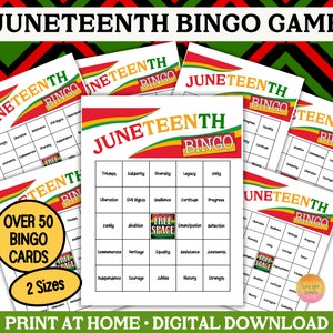 Tarjetas de bingo imprimibles del decimonoveno para la familia, patrones de juegos de bingo actividad en el aula, bingo educativo de derechos civiles de educación en el hogar del decimonoveno
