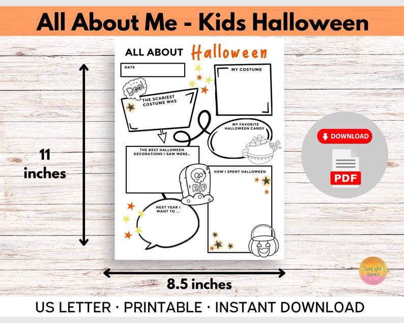 Kids Halloween Activities, All About Me Halloween Coloring Page ...