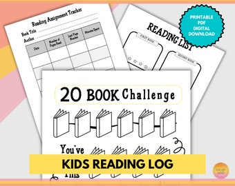 Summer Reading Journal Challenge Chart, Kids Reading Log Book Tracker, Book Review To Do List, RDR