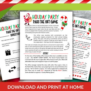 Office Holiday Party Pass the Gift Swap Game, Left Right White Elephant Gift Exchange, Secret Santa Pass the Present Coworker Mix and Mingle