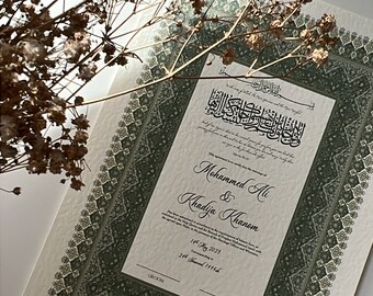 Nikkah Certificate, Wedding Contract Islamic, Nikkah Nama Gift, Nikkah Contract, Muslim Marriage, Personalised Gift, Nikkah Marriage Sign A4