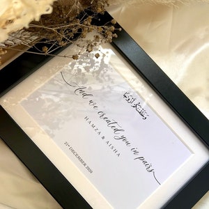 Personalised Islamic Wedding Frame, Islamic Wedding Gift, Nikah Print, Nikkah Frame, Muslim Couple Gifts, Personalised Anniversary Gift