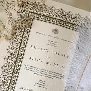 Luxus Blumen Nikkah Zertifikat, Islamischer Hochzeitsvertrag, Nikkah Nama, Muslimische Heiratsurkunde, Vintage Blumendruck, Blumenkranz A4