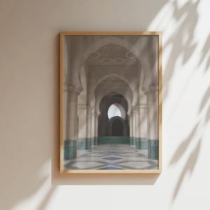 Islamic Wall Art, Arabic Muslim Decor, Mosque Door Poster, Geometric Art Print,  Islamic Housewarming Gifts, Islamic Living Room Decor