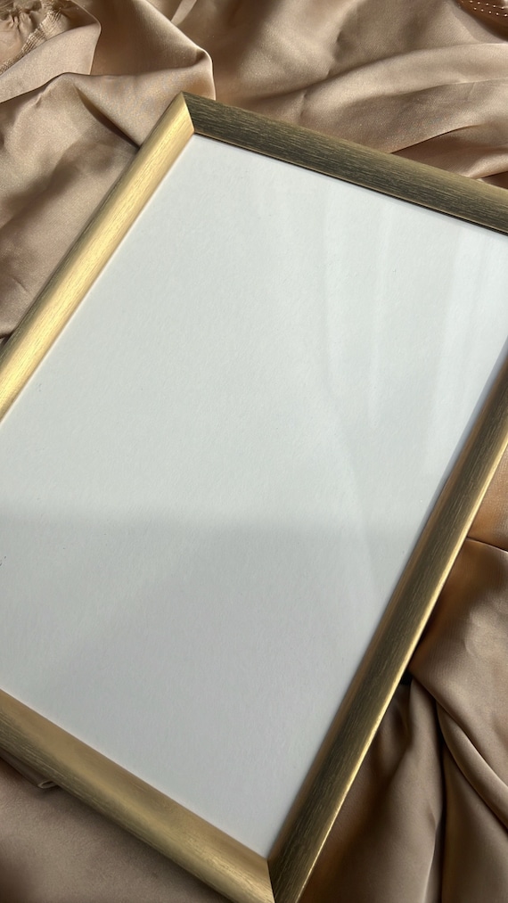 A4 Gold Frame Luxury, Nikkah Certificate Frame, Gold Frame for Prints and Photos, A4 Gold Picture Frame, Gold Wooden Frame, Special Gift