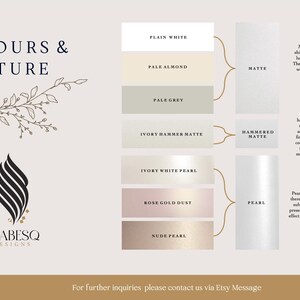 Peut inclure: Un tableau pr&eacute;sentant diff&eacute;rentes couleurs et finitions pour un produit. Les couleurs sont&nbsp;: Blanc uni, Amande p&acirc;le, Gris p&acirc;le, Mat martel&eacute; ivoire, Perle blanche ivoire, Poussi&egrave;re d&rsquo;or rose et Perle nude. Les finitions sont&nbsp;: Mat, Martel&eacute; mat et Perle. Le tableau comprend &eacute;galement des descriptions de chaque finition.