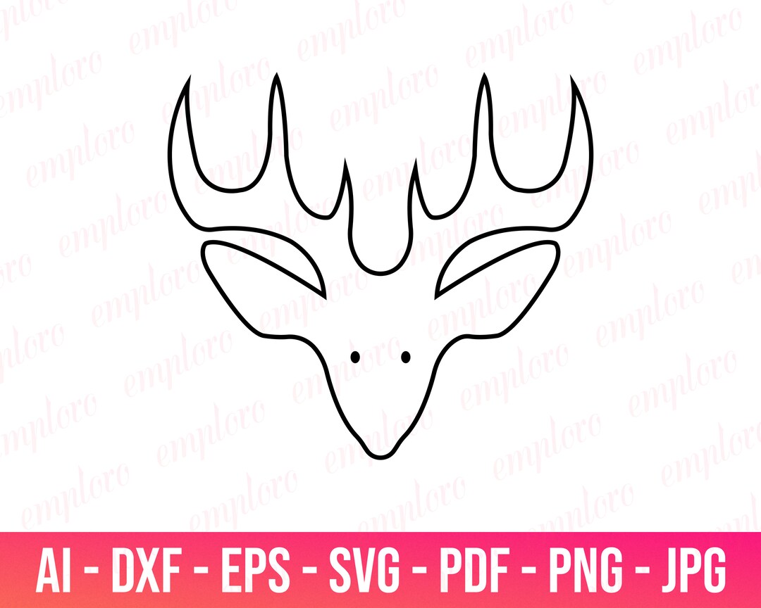Deer Elk SVG Deer Elk Decoration Svg Horned Animal Svg Horns Svg Forest