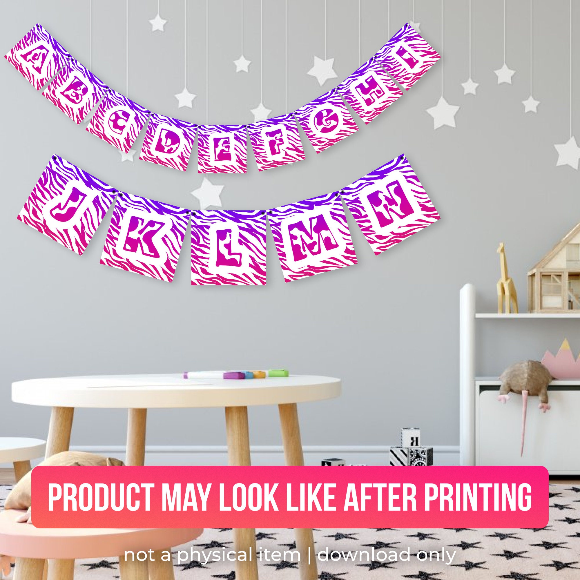 Printable Alphabet Letters Banners ABC AZ Banners Letters Etsy