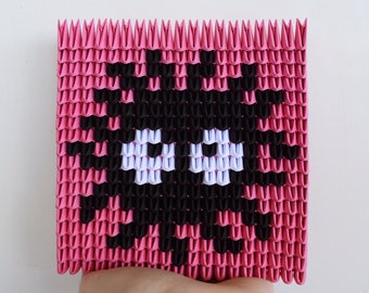 Soot sprite Spirited Away 3d origami pixel art | Studio Ghibli art | Desk display gift | Home decor | Anime gift idea