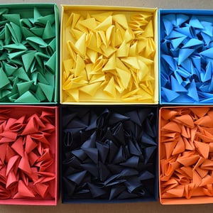 320 pezzi di origami 3D pre-piegati triangolari 1/32 o 1/64 A4 per progetti origami modulari fai da te (320 PEZZI)