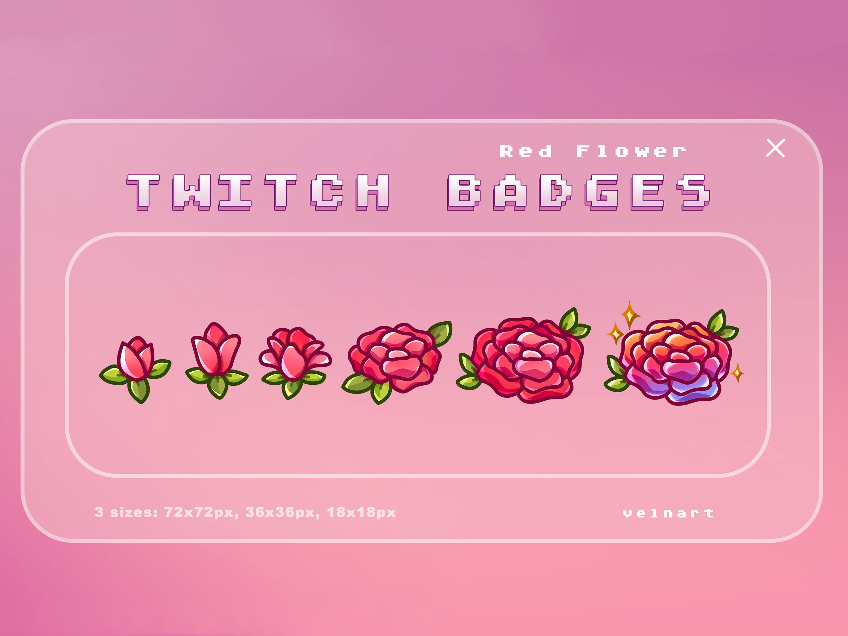 Twitch Flower Badges