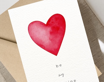 Be My Valentine Printable Romantic Valentine's Day Card, Gift for Him, Gift for Her, Anniversary Card, VDay Card, Instant Download, 5x7&4x6