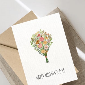 Biglietto stampabile per la festa della mamma, biglietto digitale per la festa della mamma, biglietto di auguri, biglietto floreale, biglietto d'amore, biglietto vuoto stampabile, biglietto pieghevole