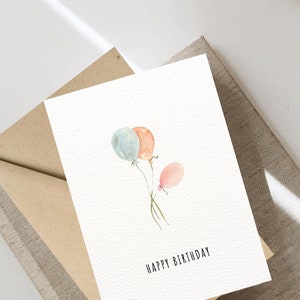 Birthday Card Printable, Digital Birthday Card, Greeting Card, Downloadable Card, Happy Birthday Card, 5x7 and 4x6 Foldable Card, Blank Card