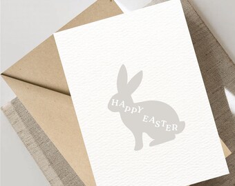 Carte de Pâques minimaliste, carte de Pâques imprimable, carte de voeux de Joyeuses Pâques, cartes de Pâques, carte PDF, TÉLÉCHARGEMENT NUMÉRIQUE, jolie carte