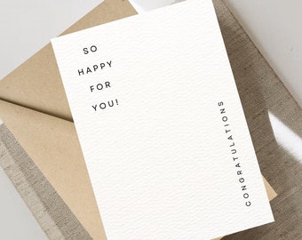 So Happy for You Congratulations Printable Card, Graduation Card, Congrats Card Well Done Card, 5x7 and 4x6 PDF Printable Greeting Card.