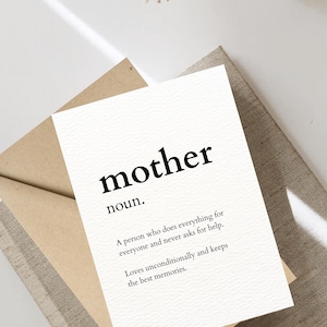 Biglietto d'auguri stampabile per la festa della mamma, biglietto digitale per la festa della mamma, biglietto d'auguri minimalista, biglietto d'auguri con citazione, biglietto d'amore, biglietto d'auguri, PDF